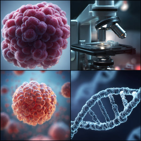 Explore detailed images of microscopic cells, laboratory equipment, and DNA strands showcasing the wonders of life science and research. Perfect for educational use.の素材