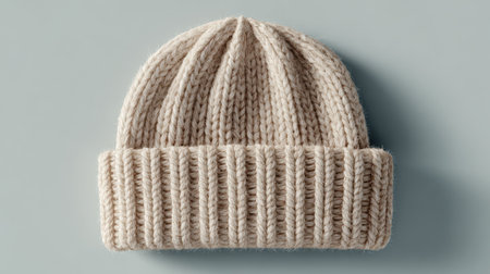 This cozy knitted beige beanie cap is perfect for winter fashion and outdoor activities. The soft texture and neutral color make it an essential accessory for chilly days.の素材