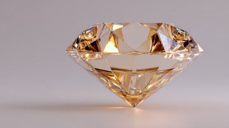 This exquisite crystal gemstone showcases intricate facets that reflect light beautifully, perfect for luxury themed projects or elegant designs.の素材