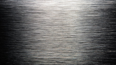 A close-up view of a smooth metallic surface showcasing subtle textures and reflections, perfect for modern design projects and industrial themes.の素材