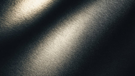 Discover a sleek abstract texture featuring dark tones with subtle light reflections and shadows, perfect for various creative design projects.の素材
