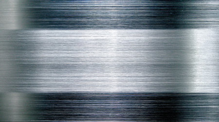 This image depicts a smooth metallic texture with a mix of silver and gray stripes, perfect for various design projects and professional presentations.の素材
