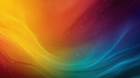 This stunning abstract background features vibrant waves and smooth gradients in a rainbow palette. Perfect for creative projects, wallpapers, and design.の素材