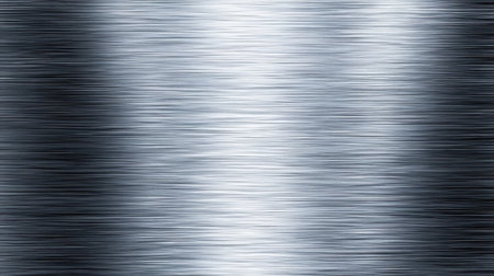 This image captures a smooth brushed metallic surface, featuring subtle reflections and light effects. Ideal for backgrounds or textures in various design contexts.の素材