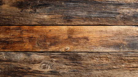 This close-up image features rustic wooden planks showcasing varied textures and rich natural patterns, ideal for creative projects or designs.の素材
