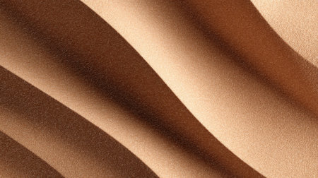 This image presents an abstract representation of light brown waves on a smooth surface, perfect for backgrounds, designs, or any creative project needing elegance and warmth.の素材