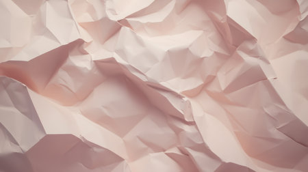This image features an abstract crumpled paper texture in soft pastel tones that creates a serene and modern background for various design projects.の素材