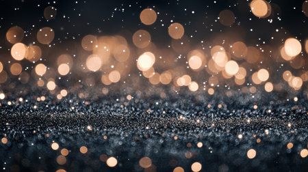 This mesmerizing abstract background features glowing particles and a beautiful bokeh effect, creating a captivating atmosphere perfect for design projects.の素材