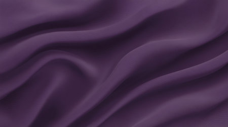 A close-up view of an elegant silk fabric in deep purple, showcasing soft waves and natural draping. Ideal for textile, fashion, and interior design projects.の素材