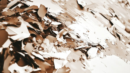 This abstract image captures the intricate texture of peeling paint, revealing earthy tones and layers that can enhance various design projects and artworks.の素材