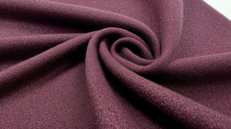 This close-up image features a soft burgundy fabric, highlighting its elegant texture and rich color. Perfect for fashion, interior design, or creative projects.の素材