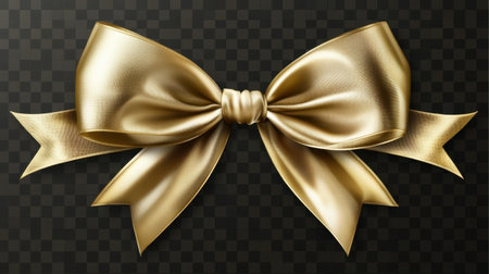 This elegant gold bow features a smooth texture, perfect for gift wrapping or decoration. Its shiny appearance adds a touch of luxury to any occasion.の素材