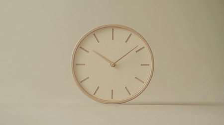 This stylish minimalist wooden clock showcases clean lines and soft lighting, making it an ideal addition to both home and office spaces, promoting serenity.の素材