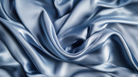 This stunning light blue satin fabric features a soft, smooth texture and a luxurious sheen, perfect for various design and textile applications.の素材