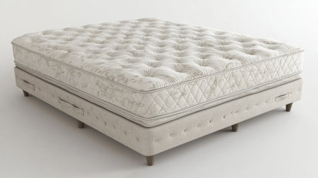 This plush comfort mattress features elegant vertical quilting and a soft design, perfect for enhancing a luxurious bedroom atmosphere and ensuring restful sleep.の素材
