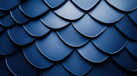 This image showcases a beautiful blue scaled texture, featuring a shiny finish that adds depth and uniqueness. Perfect for backgrounds in design projects.の素材