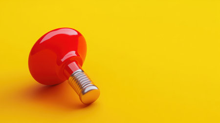 This image features a bright red plunger resting on a vibrant yellow background, highlighting the importance of cleaning tools in a household setting.の素材