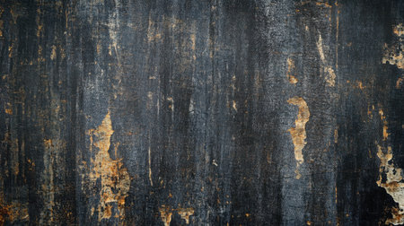 Explore this abstract background featuring textured black and brown surface with distressed paint. Perfect for creative projects, wallpapers, or artistic designs.の素材