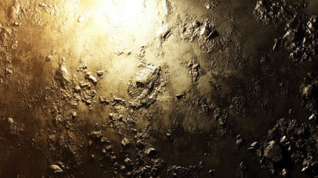 This image showcases a textured surface with a rich golden hue and intricate erosion patterns, ideal for creative projects in design and photography.の素材