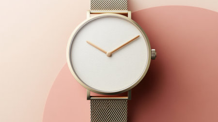 This elegant minimalist wristwatch features a smooth white dial and rose gold accents, perfect for adding a touch of style to any outfit.の素材