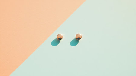 This image features a serene and minimalist abstract design with geometric shapes, soft pastel colors, and gentle shadows that create visual interest.の素材