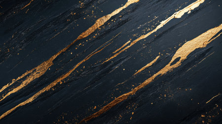 This striking abstract background features black and gold textures, perfect for artistic projects, wallpapers, or modern design elements that exude elegance.の素材