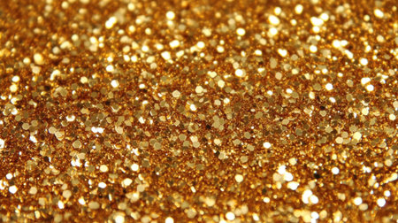 This captivating background features a myriad of sparkling golden glitter particles, perfect for arts, crafts, and festive decoration projects.の素材