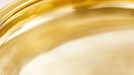 This image features a stunning close-up of a polished gold surface, highlighting its intricate textures and reflective quality. Perfect for art and design projects.の素材
