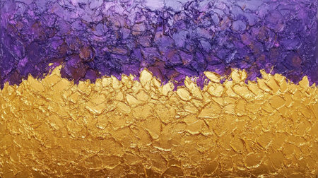 A stunning abstract texture featuring rich layers of purple and gold, perfect for artistic backgrounds, design projects, or modern decor.の素材