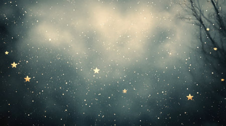 Experience the enchanting beauty of a serene night sky filled with twinkling stars and soft clouds, perfect for adding a dreamy touch to your designs.の素材