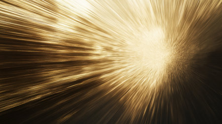 This stunning abstract image showcases a burst of light in golden hues, creating a sense of dynamic energy and visual excitement. Perfect for artistic projects.の素材