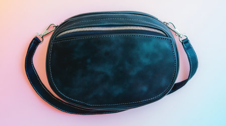 A stunning black leather crossbody bag designed for both style and practicality. Featuring an adjustable strap and sleek silhouette, ideal for daily use.の素材