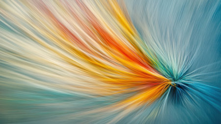 A captivating abstract image featuring a vibrant swirl of colors, combining red, yellow, blue, and orange to create a sense of dynamic motion and fluidity.の素材