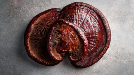 A stunning arrangement of freshly harvested shiitake mushrooms showcases their rich color and texture, perfect for culinary inspirations and healthy recipes.の素材