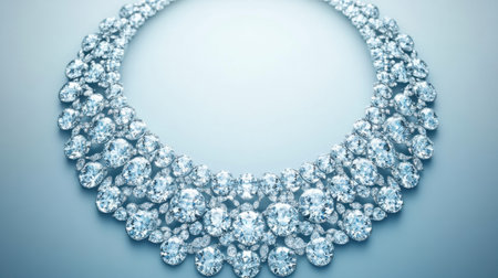 This stunning diamond necklace showcases intricate designs with sparkling gemstones. Perfect for fashion enthusiasts seeking elegance and luxury in their accessories.の素材