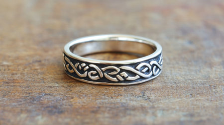 This elegant silver ring features a stunning Celtic knot design, showcasing intricate craftsmanship. Its beautiful details make it a perfect accessory for any occasion.の素材