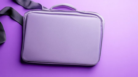 This stylish purple laptop bag features a sleek design and adjustable strap, perfect for modern professionals and students on the go.の素材