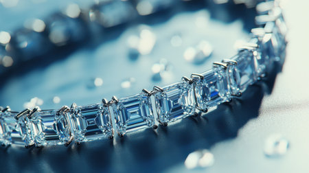 This stunning blue gemstone bracelet showcases intricate design with sparkling crystal accents. Perfect for adding a touch of elegance to any outfit.の素材
