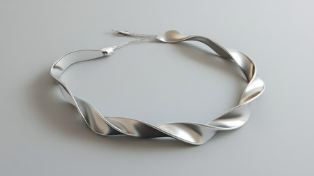 Discover the beauty of this elegant twisted metallic necklace designed for fashion lovers. Its modern, minimalist style makes it a perfect accessory for any occasion.の素材