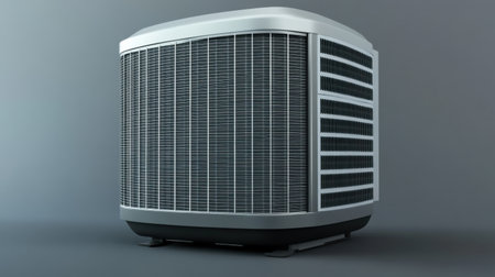 This image showcases a modern air conditioning unit designed for efficient cooling and heating solutions. Ideal for enhancing indoor comfort in contemporary settings.の素材