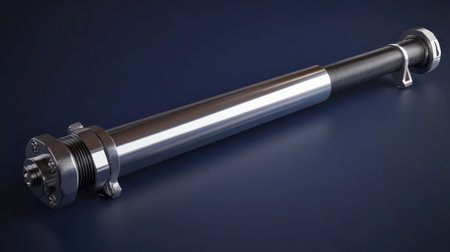 This image showcases a high-quality metallic pipe designed for various industrial applications, highlighting its sleek finish and precision engineering.の素材