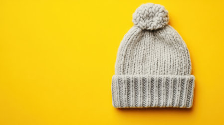 This cozy knitted beanie hat features a playful pom pom on top, perfect for adding warmth and style during winter outings or casual everyday wear.の素材