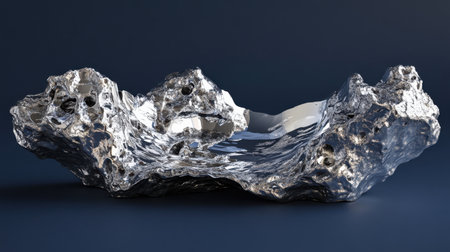 This abstract metallic sculpture features organic shapes that reflect light beautifully, adding a modern and artistic touch to any space or decor.の素材