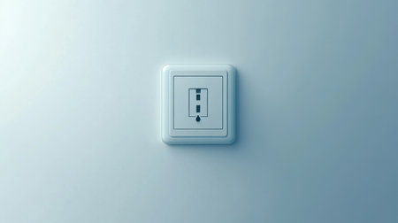 This minimalistic wall switch features a clean design, perfect for modern interiors. It showcases simplicity and functionality while enhancing aesthetics.の素材