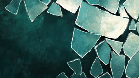 This captivating image features a cracked surface with striking blue textures set against a dark background, perfect for various artistic and design projects.の素材