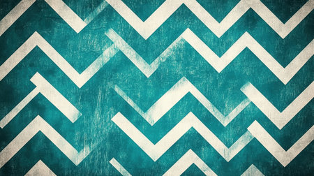 This abstract textured background features a zigzag pattern in teal and white, perfect for creative projects or graphic design needs. Ideal for various applications.の素材