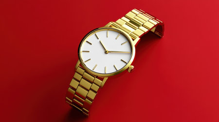 This stunning gold watch features a clean white dial and classic bracelet design, making it an ideal accessory for fashion enthusiasts and elegance seekers.の素材