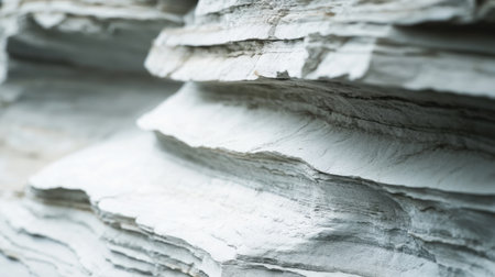 This close-up image features natural rock layers displaying unique textures and patterns, capturing the beauty of geological formations in earthy tones.の素材