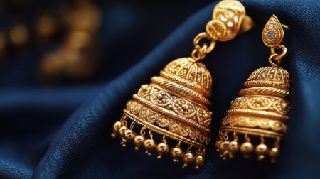 Stunning gold earrings featuring intricate designs and textures, perfect for fashion lovers and jewelry enthusiasts seeking elegance and beauty.の素材