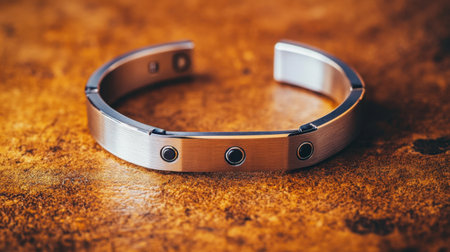 This striking metal bracelet features a unique design and polished finish, perfect for elevating any outfit. Ideal for fashion enthusiasts and gifts.の素材